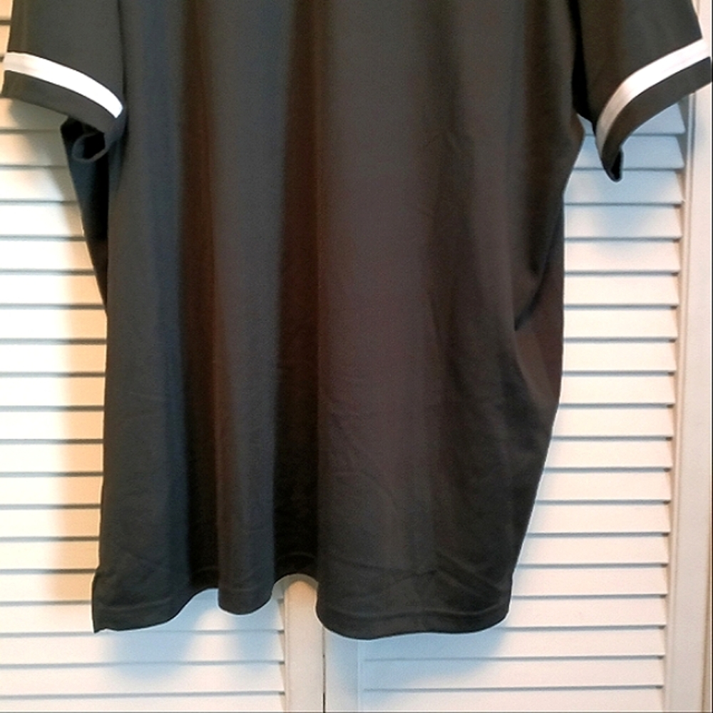 NWT Adidas Black & White Stripe Climacool Polo Shirt (3XL)FIRM - Picture 7 of 7